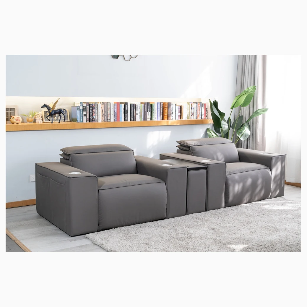 #Theatre Cinema Electric 2 Seat Genuine Leather Recliner Sofa with Wood Frame Modern Design Home Theater Movie Seating
#Theatre Cinema Electric 2 Seat Genuine Leather Recliner Sofa with Wood Frame Modern Design Home Theater Movie Seating