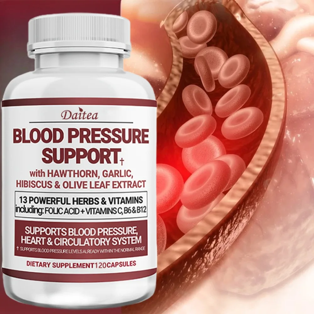 Blood Pressure Support - with Hawthorn & Garlic, Supports Cardiovascular Health, Support Energy, Immunity and Heart Health
Blood Pressure Support - with Hawthorn & Garlic, Supports Cardiovascular Health, Support Energy, Immunity and Heart Health