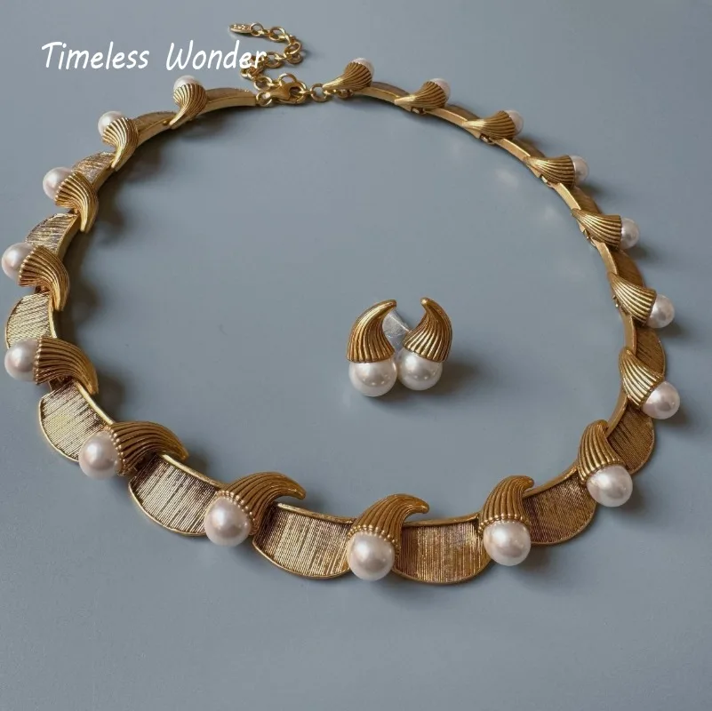 Timeless Wonder Retro Geo Glass Pearl Chains Necklace for Women Designer Jewelry Runway Rare Top Luxury Gift Set 2614
Timeless Wonder Retro Geo Glass Pearl Chains Necklace for Women Designer Jewelry Runway Rare Top Luxury Gift Set 2614