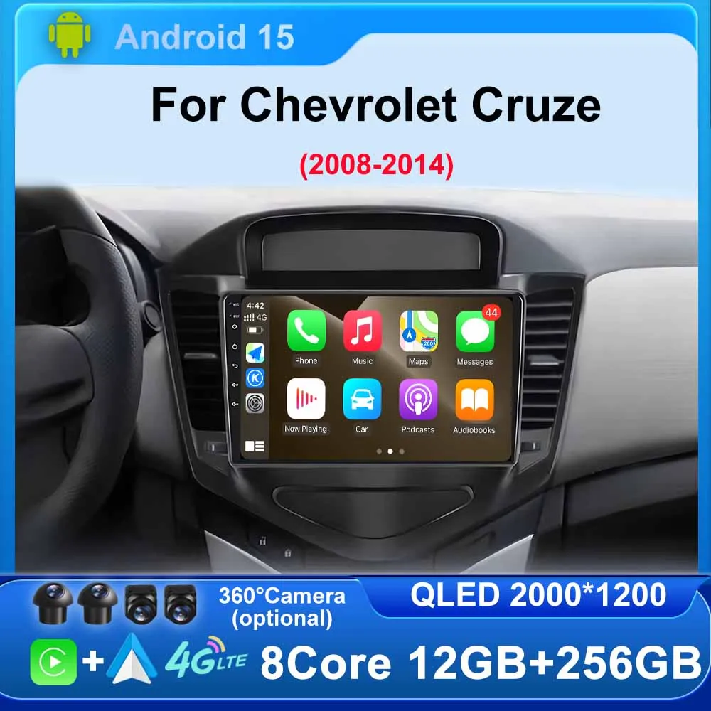 9" Android 15 Car Radio for Chevrolet Cruze J300 2008 - 2014 Navigation GPS Multimedia Player 2 din Carplay NO DVD Head Unit
9" Android 15 Car Radio for Chevrolet Cruze J300 2008 - 2014 Navigation GPS Multimedia Player 2 din Carplay NO DVD Head Unit