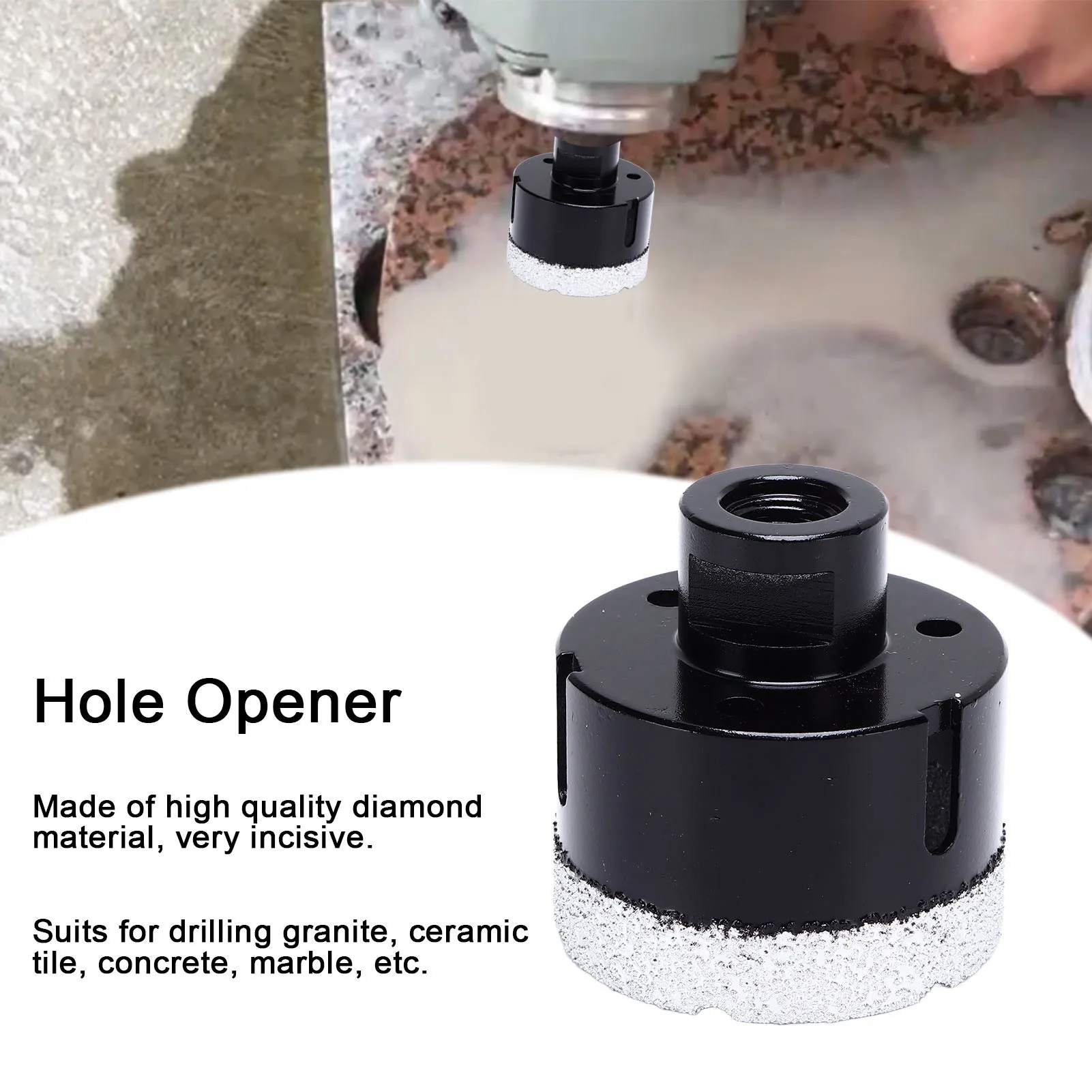 1PC 60mm Heavy Duty Diamond Core Drill Bit M14 Drilling Thread for Concrete Black and Marble Professional Cutting Applications
1PC 60mm Heavy Duty Diamond Core Drill Bit M14 Drilling Thread for Concrete Black and Marble Professional Cutting Applications