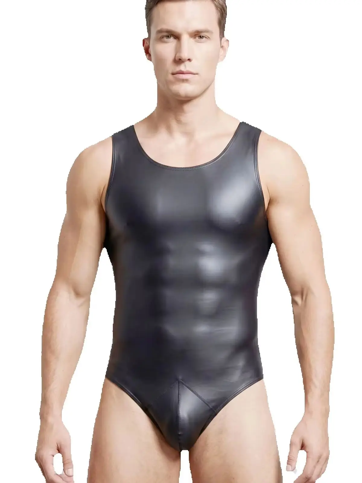 Men's Bodysuit Reversible One-Piece Vest Convex Pouch Straitjacket Matt Shiny Two-Sided Wear PU Leather Casual Tight Tanks Tops
Men's Bodysuit Reversible One-Piece Vest Convex Pouch Straitjacket Matt Shiny Two-Sided Wear PU Leather Casual Tight Tanks Tops
