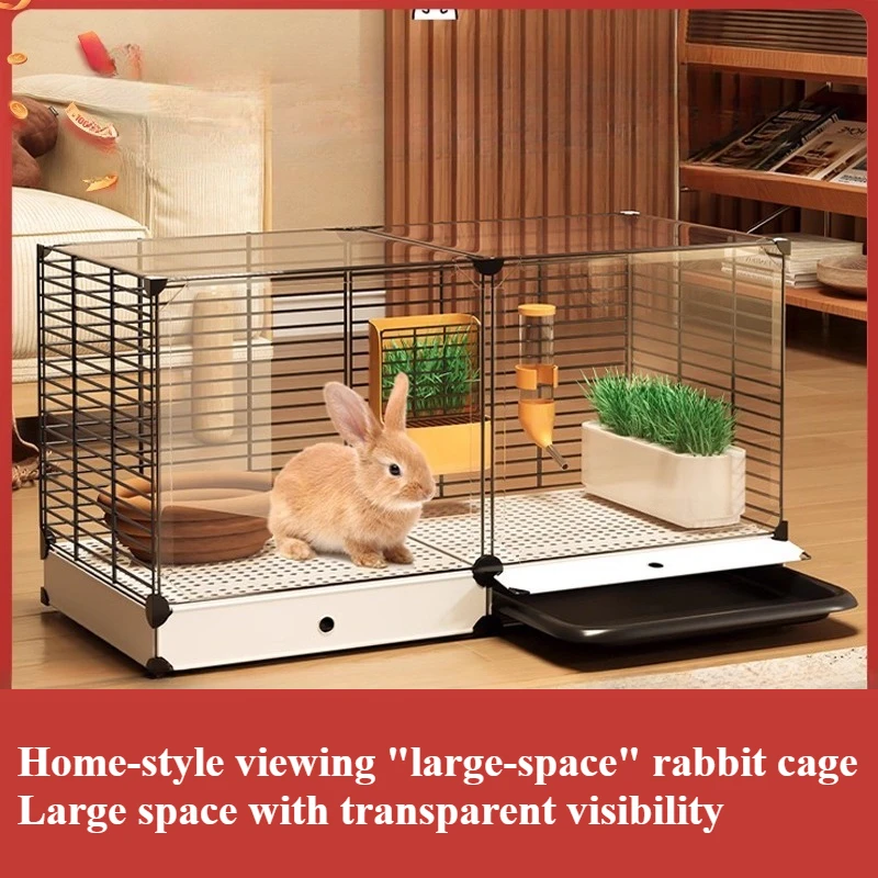 Special dwarf rabbit transparent display cage for indoor pet toilet villa Dutch guinea pig hamster With tray for easy cleaning
Special dwarf rabbit transparent display cage for indoor pet toilet villa Dutch guinea pig hamster With tray for easy cleaning