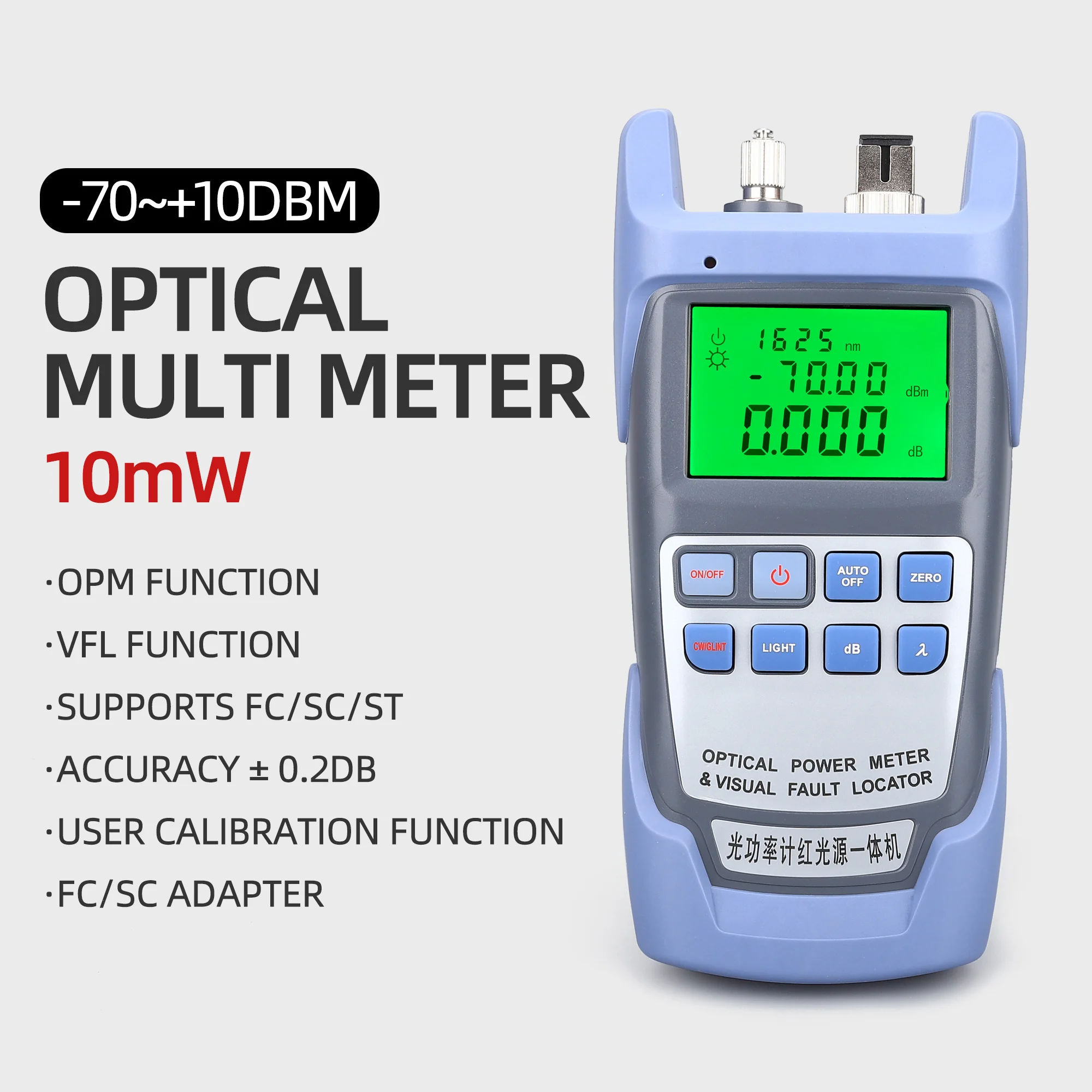 KELUSHI All-IN-ONE Fiber Optical Power Meter -70 ~ +6 or 10dbm And 10mw 10km Fiber Optical Cable Tester Pen Visual Fault Locator
KELUSHI All-IN-ONE Fiber Optical Power Meter -70 ~ +6 or 10dbm And 10mw 10km Fiber Optical Cable Tester Pen Visual Fault Locator