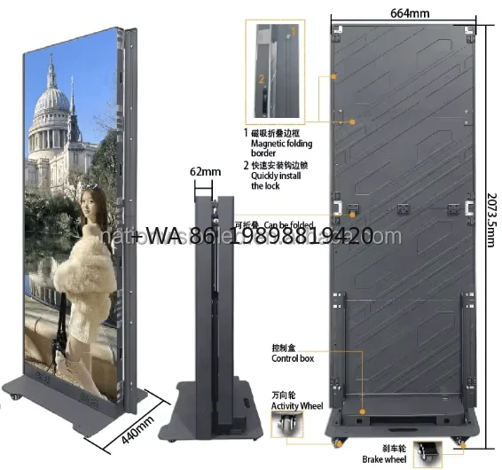 High Resolution Full Color P2.5 Slim LED Poster Display Screen for Advertising
High Resolution Full Color P2.5 Slim LED Poster Display Screen for Advertising