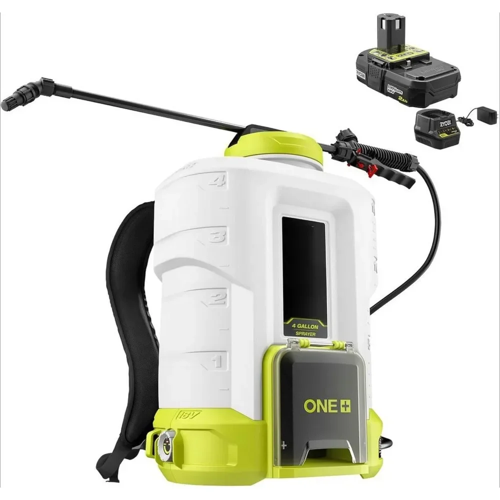 4 Gal. ONE+ 18V Lithium-Ion Cordless Backpack Sprayer - 2.0 Ah Battery and Charger Included
4 Gal. ONE+ 18V Lithium-Ion Cordless Backpack Sprayer - 2.0 Ah Battery and Charger Included