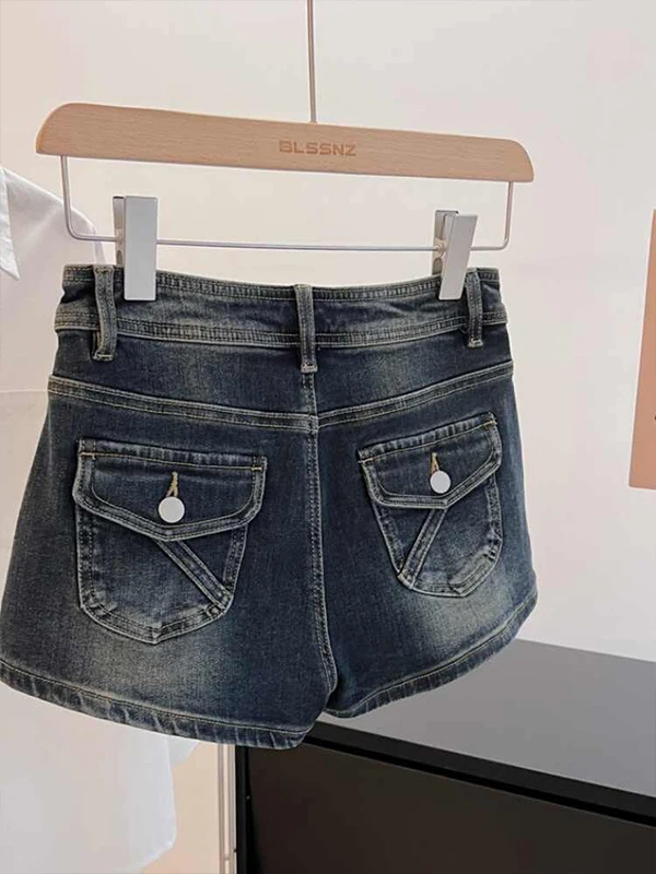 American Style Retro Denim Shorts Women's High Waist Slim Fit Elastic A-Line Ultra Shorts Casual Wear Summer New Arrivals
American Style Retro Denim Shorts Women's High Waist Slim Fit Elastic A-Line Ultra Shorts Casual Wear Summer New Arrivals