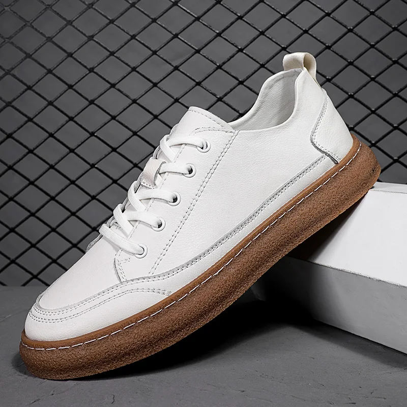 New Fashion Men Leather Casual Shoes Black Sneaker Male Breathable Flats Shoes Luxury Brand Men's White Walking Oxford for Man
New Fashion Men Leather Casual Shoes Black Sneaker Male Breathable Flats Shoes Luxury Brand Men's White Walking Oxford for Man