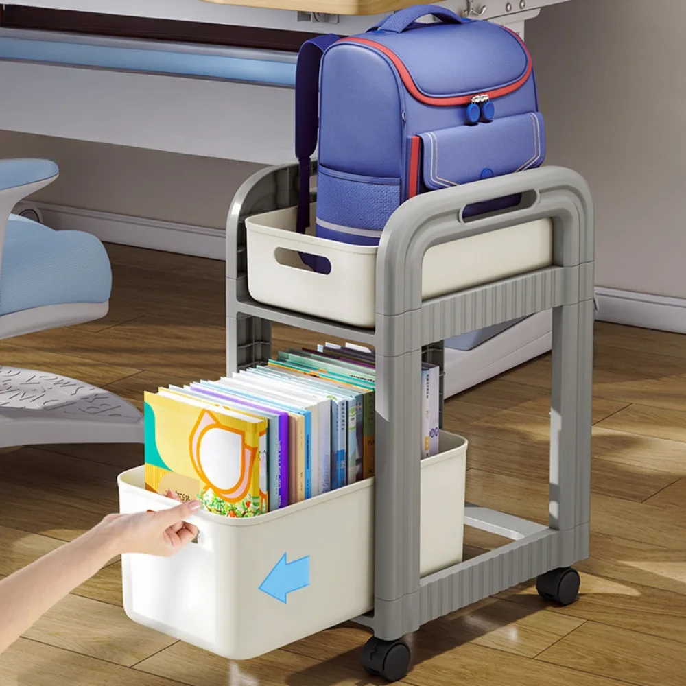 2-Tier Utility Rolling Cart Students School Bags Trolley Multi-Layer Drawer Style Storage Rack Under-Table Wheeled Snack Storage
2-Tier Utility Rolling Cart Students School Bags Trolley Multi-Layer Drawer Style Storage Rack Under-Table Wheeled Snack Storage