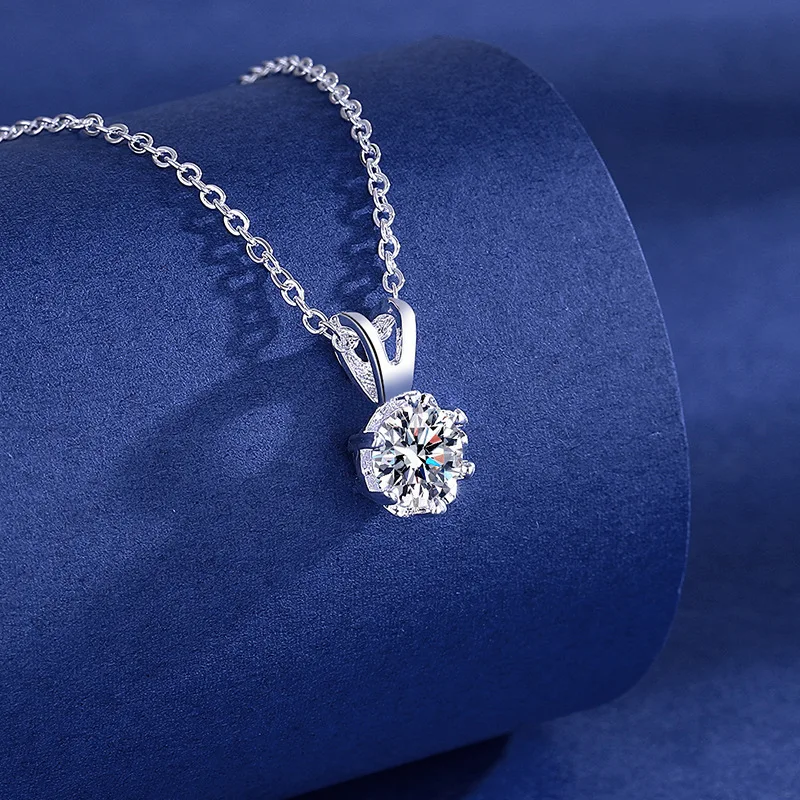 White Copper Six Prong Pendant Necklace Inlaid With Zircon Fashion Jewelry Gift For Girlfriend & Best Friend
White Copper Six Prong Pendant Necklace Inlaid With Zircon Fashion Jewelry Gift For Girlfriend & Best Friend