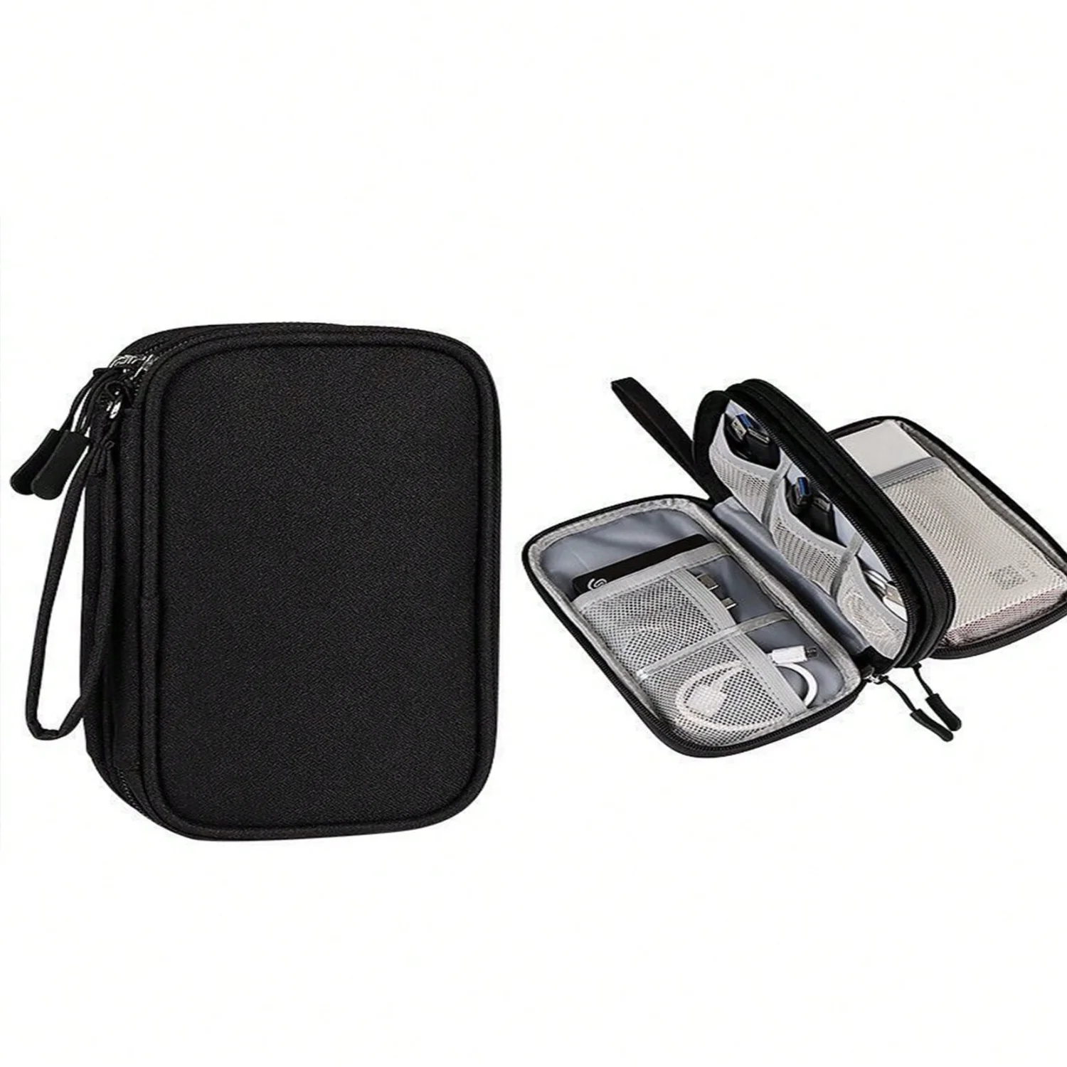 Digital Data Cable Bag, Portable Travel Electronics Organizer For Mobile Hard Drive, Power Bank, Earphone And Charger, Phone Ca
Digital Data Cable Bag, Portable Travel Electronics Organizer For Mobile Hard Drive, Power Bank, Earphone And Charger, Phone Ca