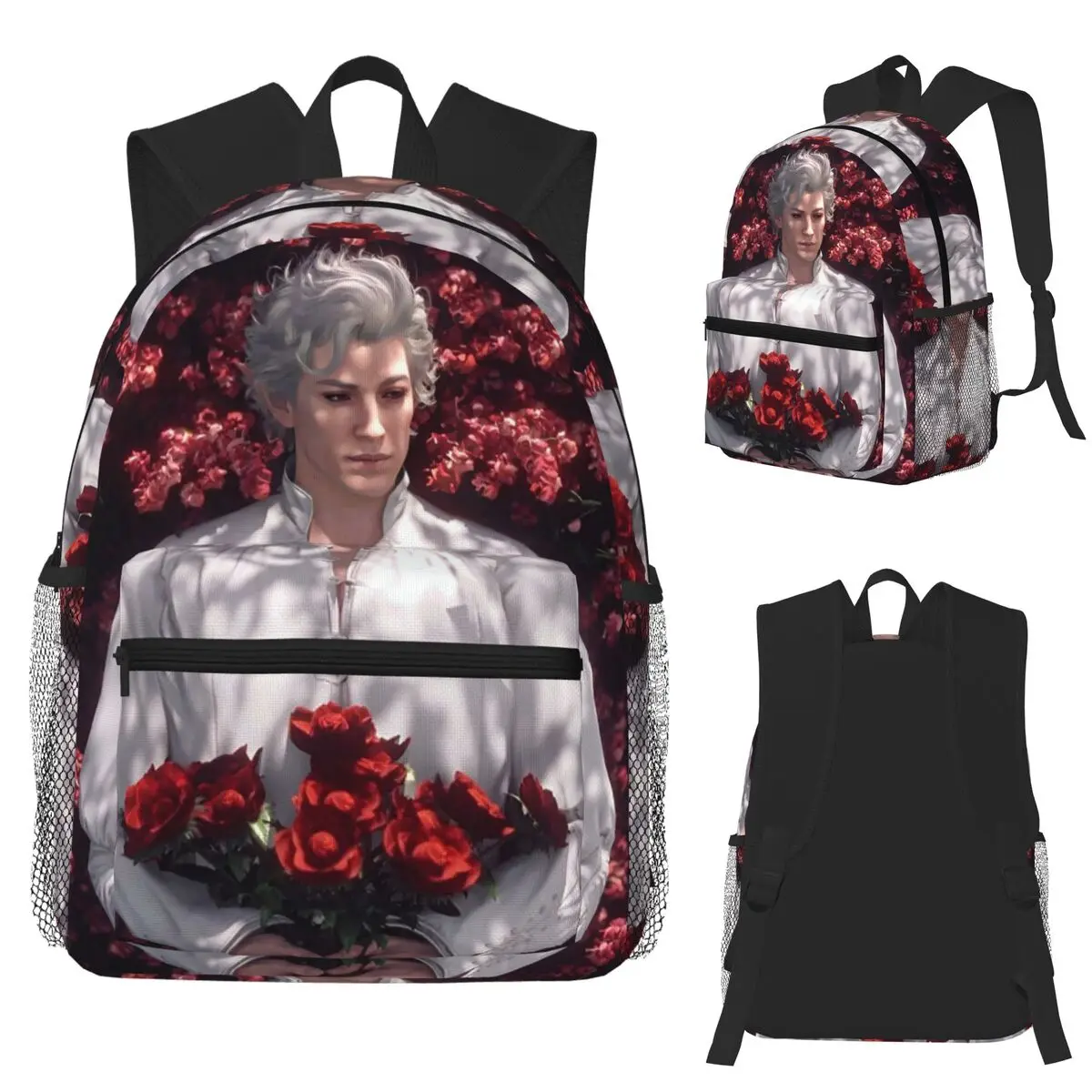 Baldur's Gate 3, Студенческий рюкзак с персонажем вампира Astarion, школьная сумка, походный дорожный рюкзак для мальчиков и девочек, сумка для книг, сумки на плечо
Baldur's Gate 3, Студенческий рюкзак с персонажем вампира Astarion, школьная сумка, походный дорожный рюкзак для мальчиков и девочек, сумка для книг, сумки на плечо