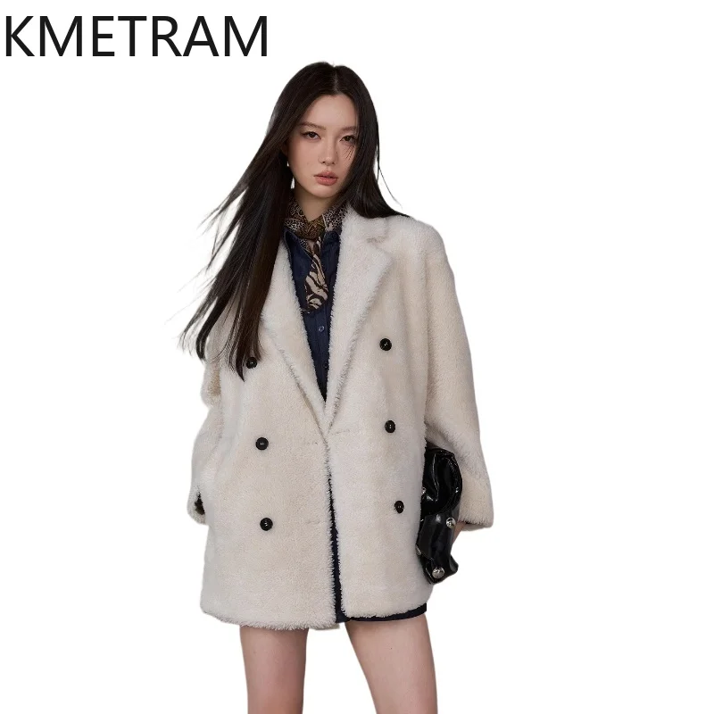 KMETRAM Natural Merino Sheepskin with Wool Attached Coat Suit Collar Real Fur Jacket Woman Clothing Winter New in Coats шуба
KMETRAM Natural Merino Sheepskin with Wool Attached Coat Suit Collar Real Fur Jacket Woman Clothing Winter New in Coats шуба
