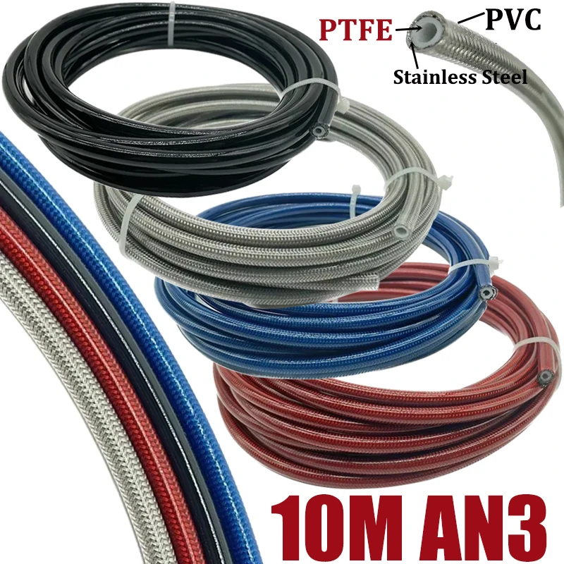 10 м AN3 мотоциклетный плетеный ПВХ из нержавеющей стали PTFE тормозной шланг FLUID гидроуправляемый шланг гоночный тормозной газ масло топливная трубка
10 м AN3 мотоциклетный плетеный ПВХ из нержавеющей стали PTFE тормозной шланг FLUID гидроуправляемый шланг гоночный тормозной газ масло топливная трубка