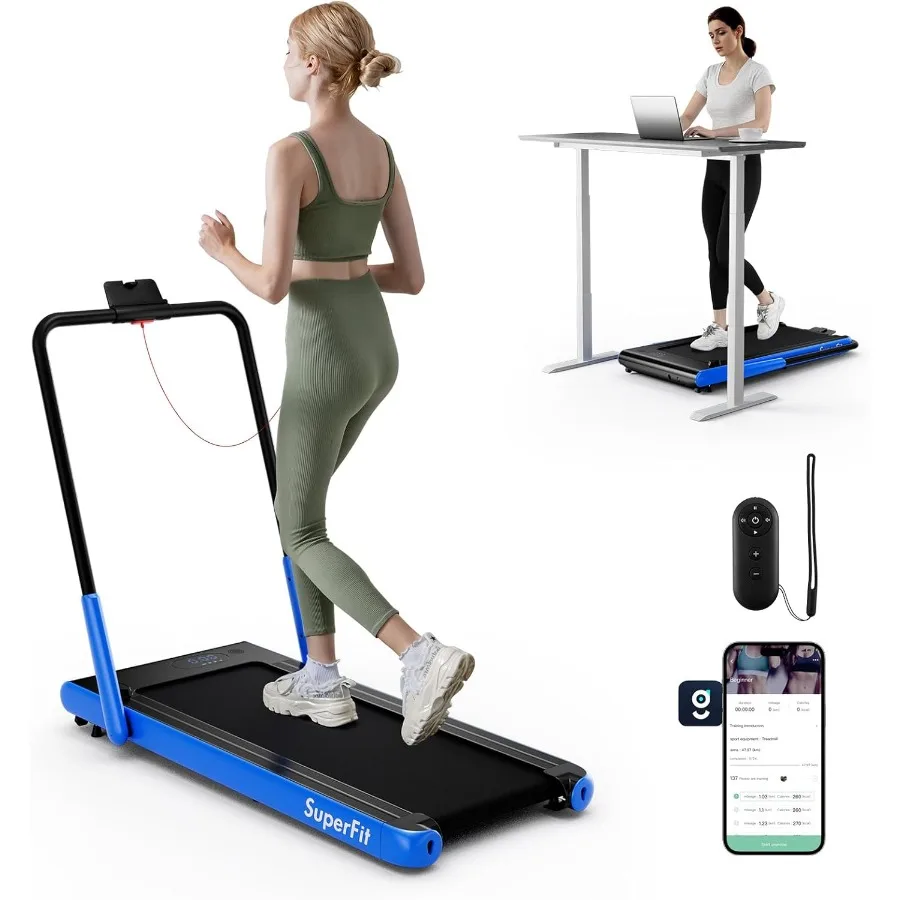 2 in 1 Folding Treadmill 340 LBS Capacity Walking Pad with Handle Bar Under Desk Treadmill with Apps Remote Control LED Display
2 in 1 Folding Treadmill 340 LBS Capacity Walking Pad with Handle Bar Under Desk Treadmill with Apps Remote Control LED Display