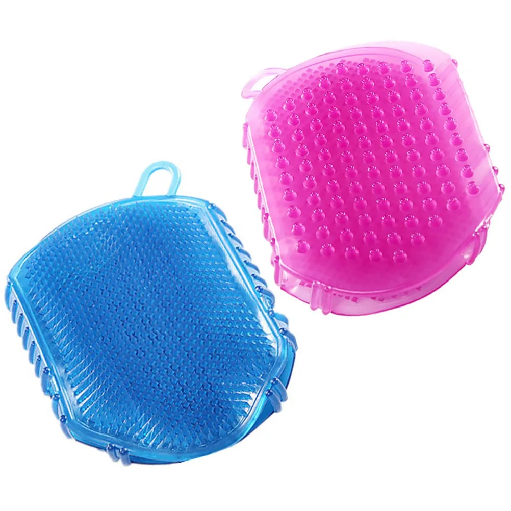 2 pcs Body Brushes Uniform Dot Smooth Massage PVC Easy Clean Residues Glove Style Practical Household
2 pcs Body Brushes Uniform Dot Smooth Massage PVC Easy Clean Residues Glove Style Practical Household