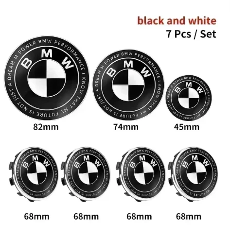7pcs 45mm 68mm 74mm 82mm Car Front Hood Emblem rear boot badge Steering wheel Logo for B M W M F30 G01 E36 E39 E87 E46 E90 E92
7pcs 45mm 68mm 74mm 82mm Car Front Hood Emblem rear boot badge Steering wheel Logo for B M W M F30 G01 E36 E39 E87 E46 E90 E92