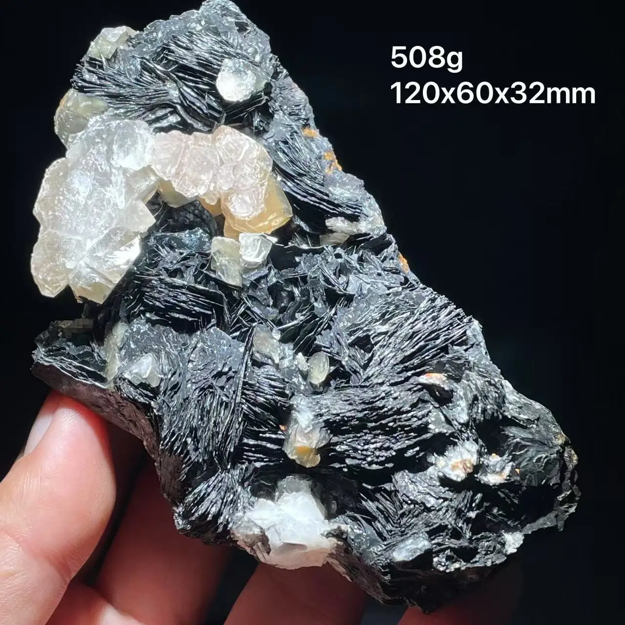 100% natural specularite quartz calcite symbiotic mineral specimen from Guangdong
100% natural specularite quartz calcite symbiotic mineral specimen from Guangdong