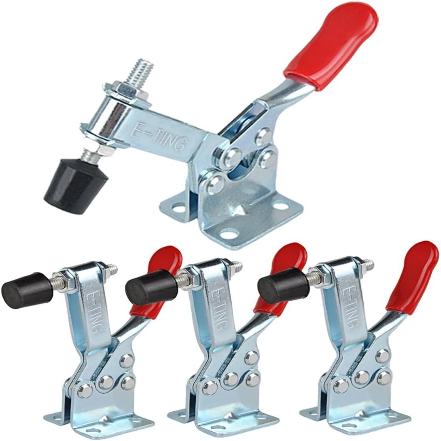 Enhance Stability and Safety with Efficient 4Pcs Red Antislip Horizontal Hand Tool Toggle Clamp 201-B Quick Release Tool Kit.
Enhance Stability and Safety with Efficient 4Pcs Red Antislip Horizontal Hand Tool Toggle Clamp 201-B Quick Release Tool Kit.