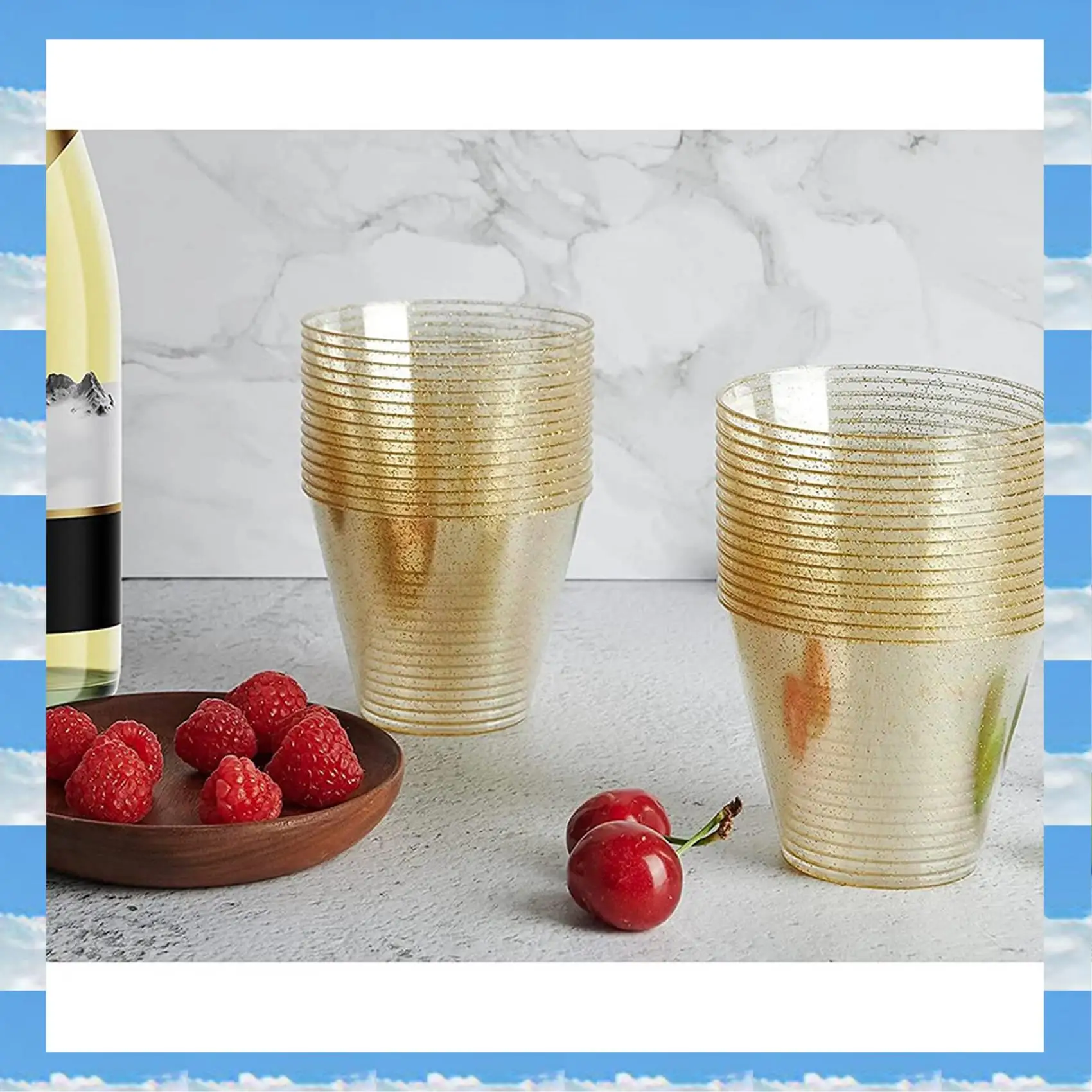 A11I Gold Plastic Cups Clear Plastic Wine Glasses, Fancy Disposable Hard Plastic Cups With Gold Glitter For Party Cups 100Pcs
A11I Gold Plastic Cups Clear Plastic Wine Glasses, Fancy Disposable Hard Plastic Cups With Gold Glitter For Party Cups 100Pcs