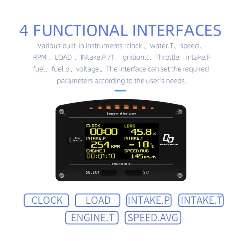 Display Dashboard Multi-Function Race Panels Ll Connection 11000RPM Racing Gauge
Display Dashboard Multi-Function Race Panels Ll Connection 11000RPM Racing Gauge