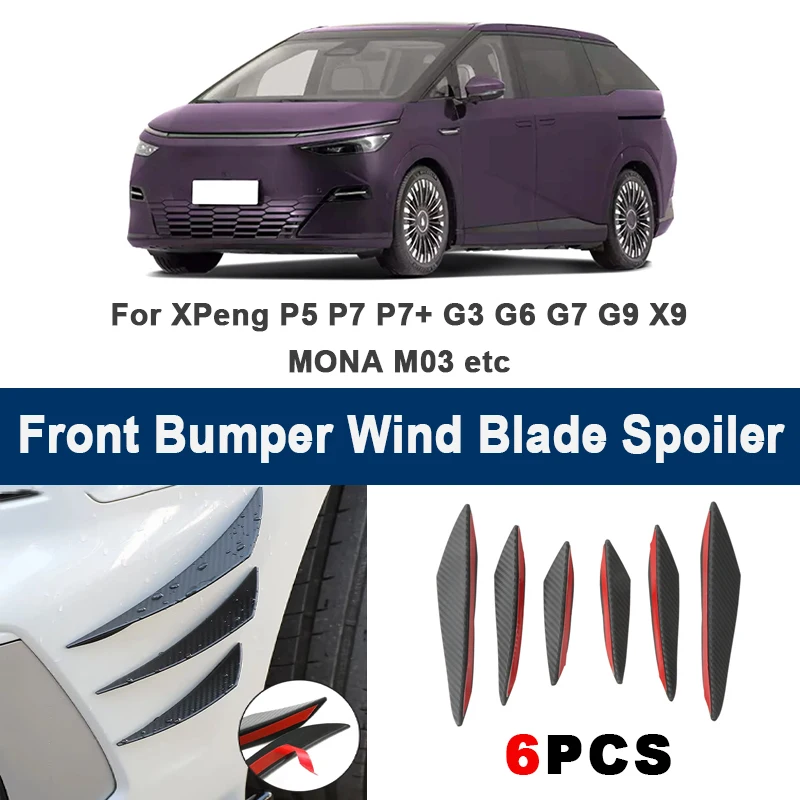 Комплект из 6 накладок-сплиттеров на передний бампер (воздухозаборники, ветровые лопасти, спойлеры) - для XPeng P5 P7 P7+ G3 G6 G7 G9 X9 MONA M03, аксессуар для тюнинга автомобиля
Комплект из 6 накладок-сплиттеров на передний бампер (воздухозаборники, ветровые лопасти, спойлеры) - для XPeng P5 P7 P7+ G3 G6 G7 G9 X9 MONA M03, аксессуар для тюнинга автомобиля