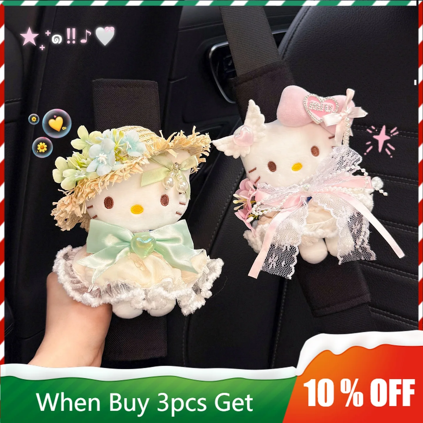 Asakusa Wind Chime Hello Kitty Car Seat Belt Shoulder Pad Auto Safety Belt Cover Anti-Chafing Clothes Decorative Car Decoration
Asakusa Wind Chime Hello Kitty Car Seat Belt Shoulder Pad Auto Safety Belt Cover Anti-Chafing Clothes Decorative Car Decoration