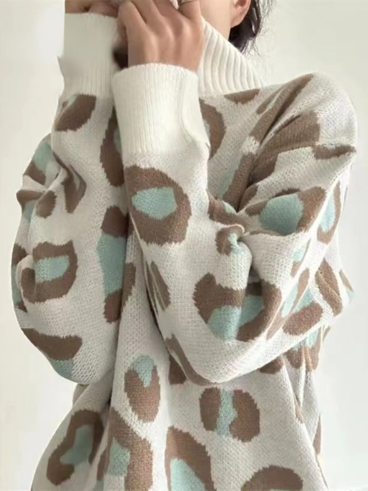 Women's Sweater Leopard Oversized Winter Autumn Casual Long Sleeve Sueter Mujer Jumper Thick Warm Women's Turtleneck Pullover
Women's Sweater Leopard Oversized Winter Autumn Casual Long Sleeve Sueter Mujer Jumper Thick Warm Women's Turtleneck Pullover