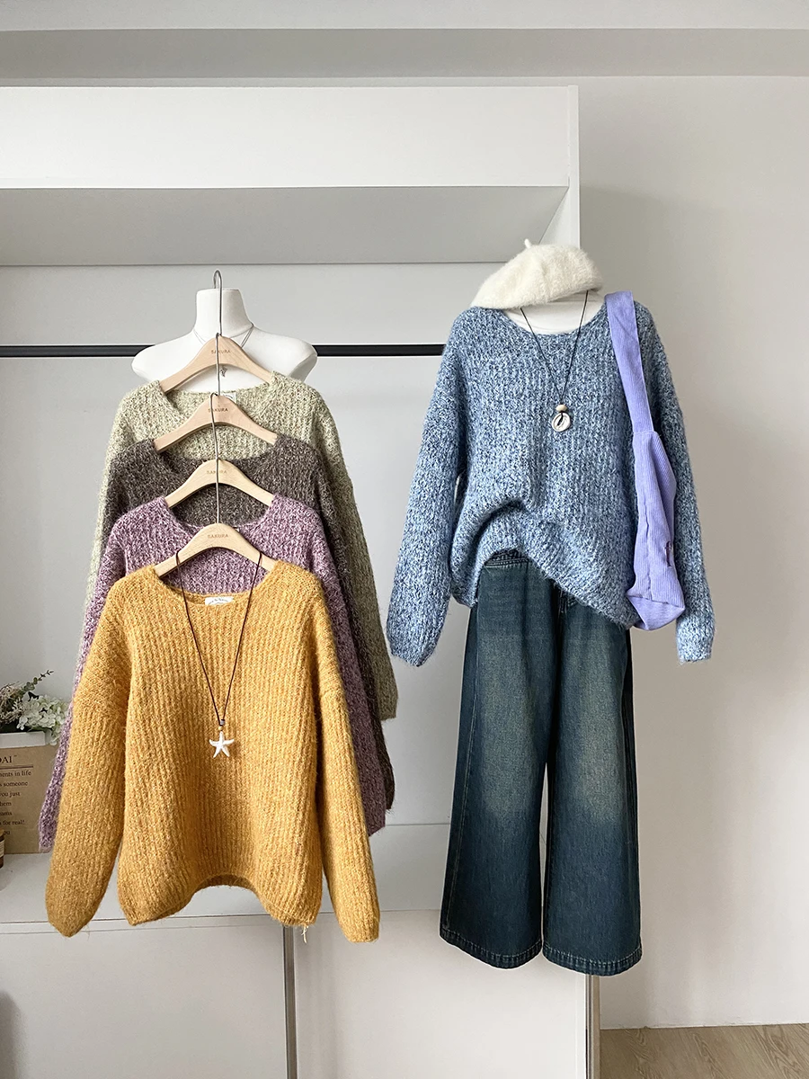Laid-back Style Women's Sweater 2025 Autumn Winter New Arrival Casual Versatile Loose Slimming Top Trendy round Neck Long Sleeve
Laid-back Style Women's Sweater 2025 Autumn Winter New Arrival Casual Versatile Loose Slimming Top Trendy round Neck Long Sleeve