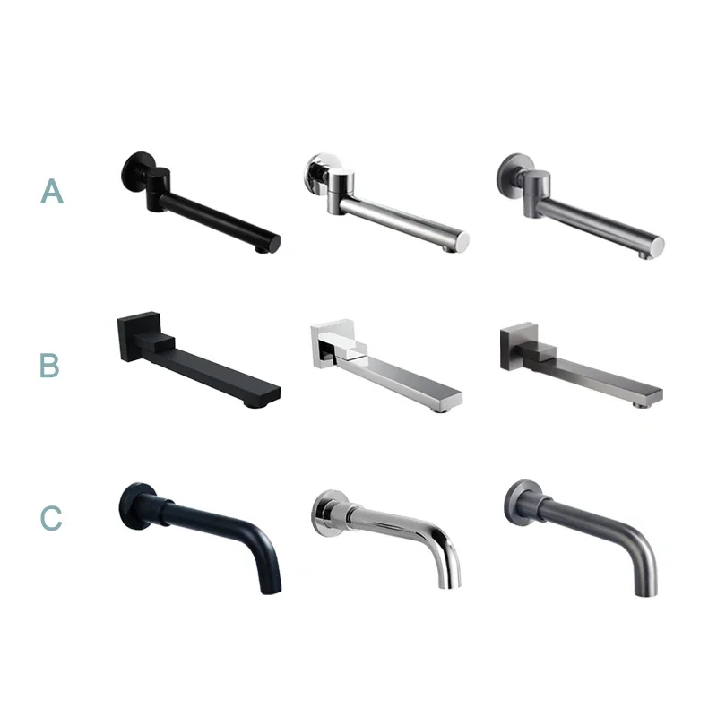 Basin Mixer Accessories In Wall Mounted Water Outlet Spout Swivel Round Square Chrome Black Grey Brass Bathtub Faucet Spout
Basin Mixer Accessories In Wall Mounted Water Outlet Spout Swivel Round Square Chrome Black Grey Brass Bathtub Faucet Spout