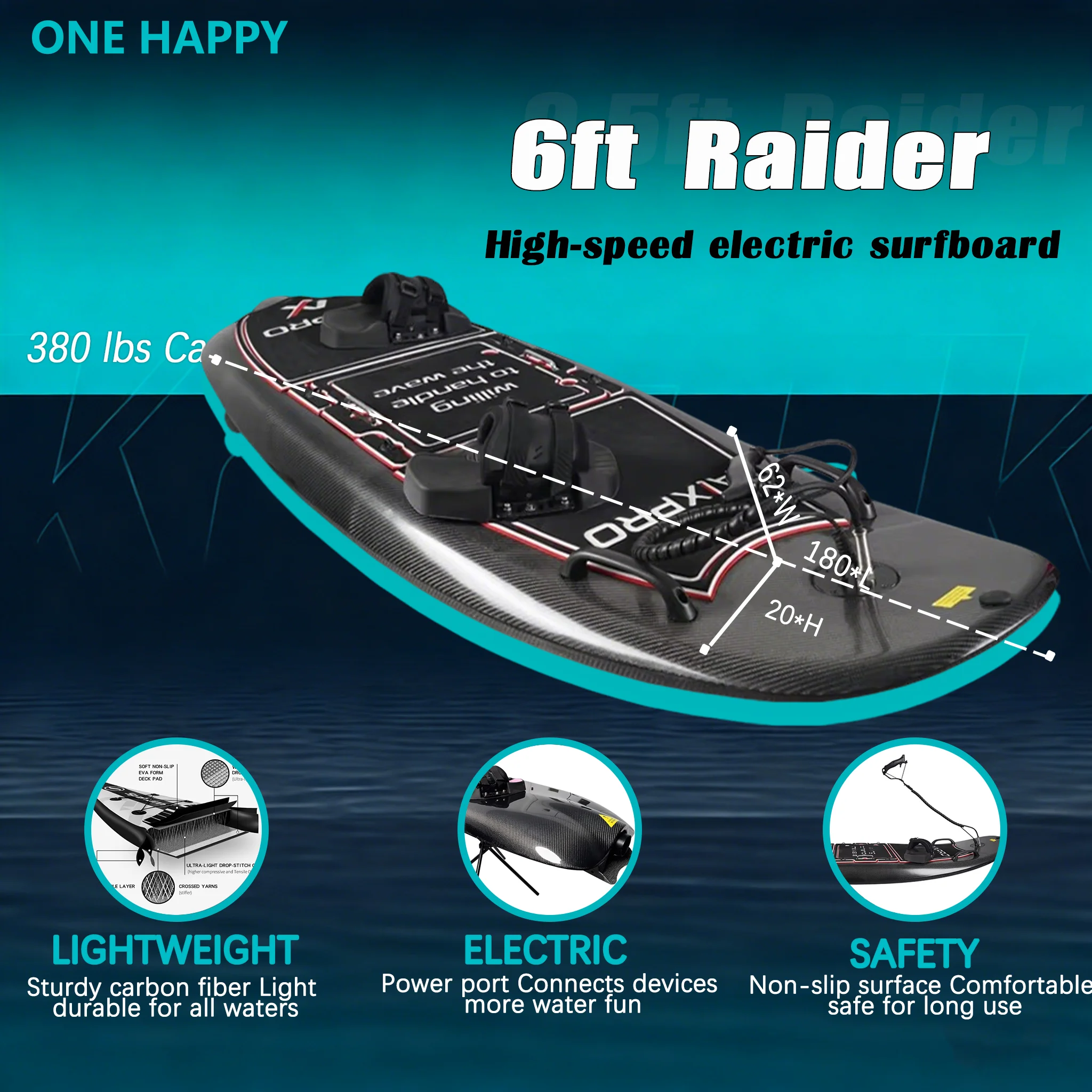 A Single-person Carbon Fiber Electric Surfboard Suitable for Use in the Offshore Area, Equipped with a Jet Propulsion Motor
A Single-person Carbon Fiber Electric Surfboard Suitable for Use in the Offshore Area, Equipped with a Jet Propulsion Motor