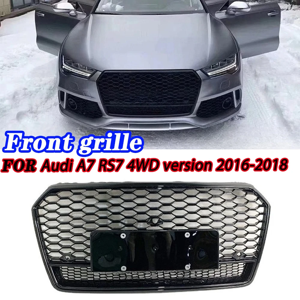 Suitable for A7 Modified RS7 Center Mesh 4WD Type Grimace Honeycomb Style Glossy Black Front Bar Grille 2016-2018
Suitable for A7 Modified RS7 Center Mesh 4WD Type Grimace Honeycomb Style Glossy Black Front Bar Grille 2016-2018