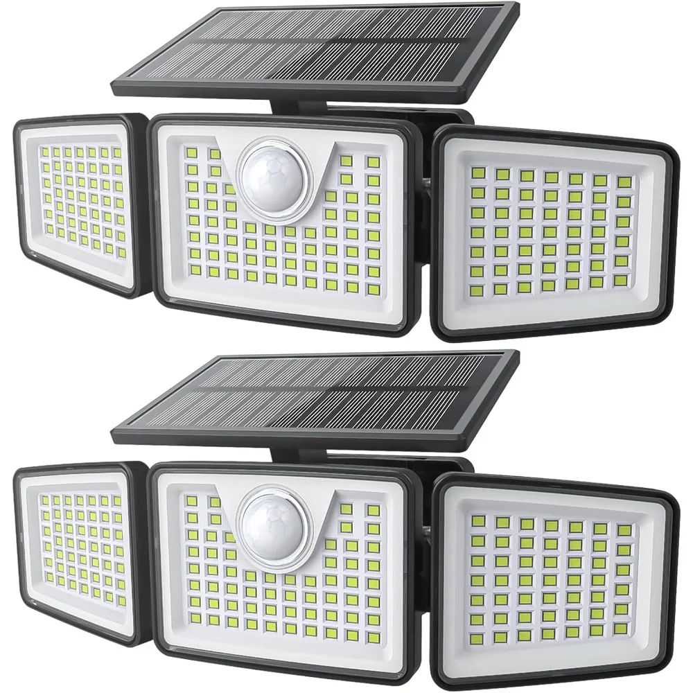 2500LM outdoor solar light with motion sensor, 3-head 270 ° wide-angle street light, 3 modes
2500LM outdoor solar light with motion sensor, 3-head 270 ° wide-angle street light, 3 modes