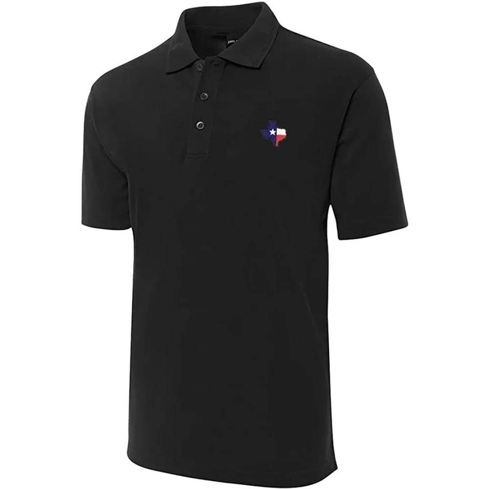 Texas Star Embroidered Short Sleeve Polo Shirts Classic Embroidery Men's Polo Shirt
Texas Star Embroidered Short Sleeve Polo Shirts Classic Embroidery Men's Polo Shirt