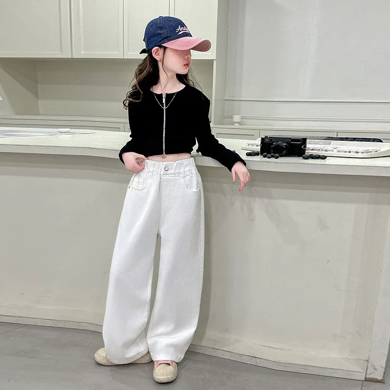 Girls Casual Trousers Cotton Spring Autumn Teenage Kid Straight Leg Pants Embroidered Butterfly Knot Wide Leg Pants for Children
Girls Casual Trousers Cotton Spring Autumn Teenage Kid Straight Leg Pants Embroidered Butterfly Knot Wide Leg Pants for Children
