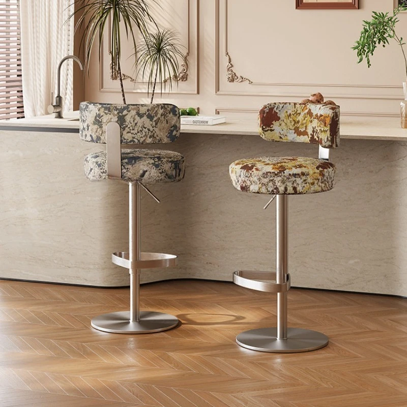 Elegant Luxury Bar Chair Designer Relaxing Height Adjustable Bar Chair Swivel Modern Accent Backrest Chaise Velours Furniture
Elegant Luxury Bar Chair Designer Relaxing Height Adjustable Bar Chair Swivel Modern Accent Backrest Chaise Velours Furniture