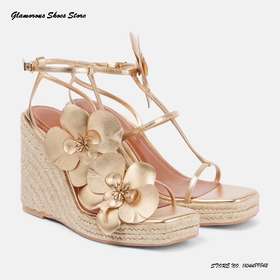 Orchid Embellished Leather Wedge Sandals Square Open Toe Buckle Strap Women's Party Shoes Summer Trending Strappy High Heels
Orchid Embellished Leather Wedge Sandals Square Open Toe Buckle Strap Women's Party Shoes Summer Trending Strappy High Heels