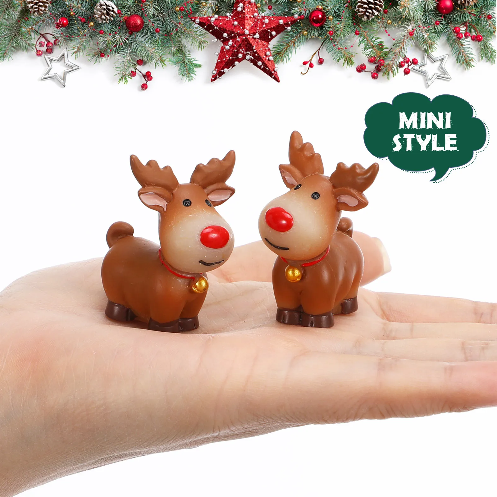 5Pcs Miniature Reindeer Decorations Resin Elk Statue Festive Christmas Adornment for Office School Supermarket Tabletop Holiday
5Pcs Miniature Reindeer Decorations Resin Elk Statue Festive Christmas Adornment for Office School Supermarket Tabletop Holiday