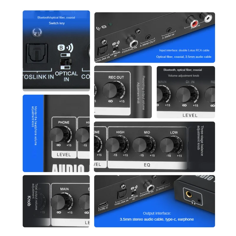 Portable Home TV Bluetooth Connection Sound Amplifier Network Live Tuning Digital Analog Audio Converter Durable With AU Plug-AU
Portable Home TV Bluetooth Connection Sound Amplifier Network Live Tuning Digital Analog Audio Converter Durable With AU Plug-AU