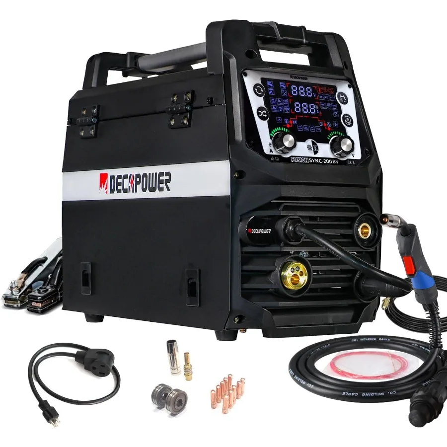 110V 220V Dual Voltage 200 amps Gasless MIG Welder with Flux Core and TIG Stick Multi-Function Capability for Aluminu
110V 220V Dual Voltage 200 amps Gasless MIG Welder with Flux Core and TIG Stick Multi-Function Capability for Aluminu