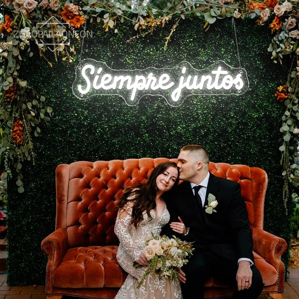Siempie juntos Neon led Sign Spanish Wedding Wall Home Room Art Decor Neon Lights USB Wedding Bedroom Decoration Signs
Siempie juntos Neon led Sign Spanish Wedding Wall Home Room Art Decor Neon Lights USB Wedding Bedroom Decoration Signs