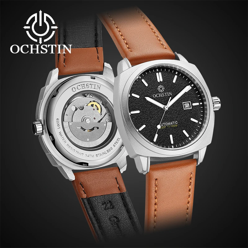 OCHSTIN Military Watch Men Automatic Mechanical 43mm Square Case Luminous Dial Date Calendar Leather Strap Male Dress Wristwatch
OCHSTIN Military Watch Men Automatic Mechanical 43mm Square Case Luminous Dial Date Calendar Leather Strap Male Dress Wristwatch