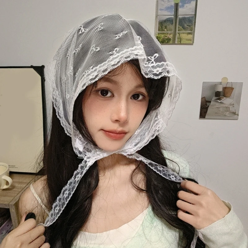 Lace Bandana Scarf Triangular Headwrap for Women and Girl Various Occasion Vacation Dressingup Photoshootings Headpiece
Lace Bandana Scarf Triangular Headwrap for Women and Girl Various Occasion Vacation Dressingup Photoshootings Headpiece