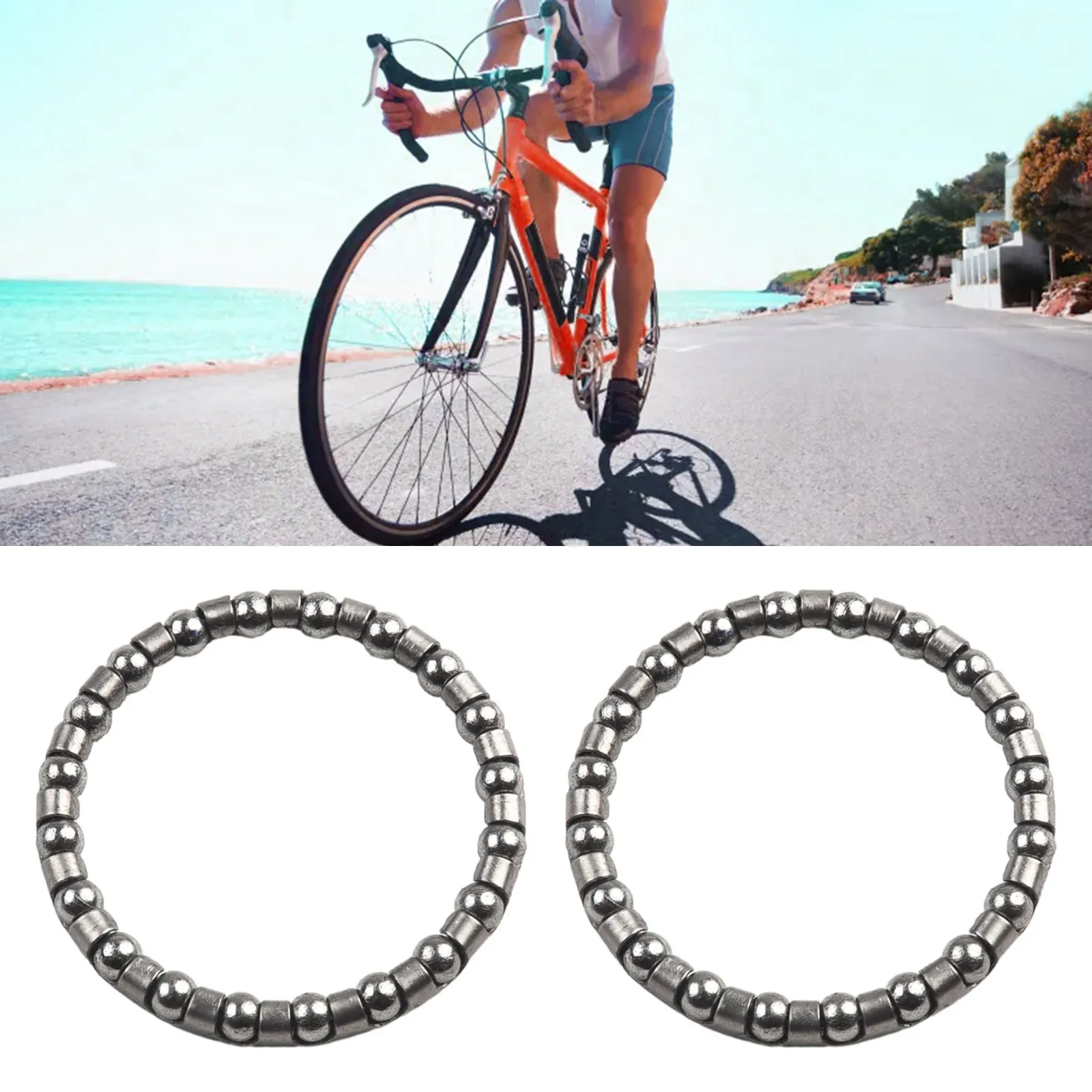 2Pcs Bicycle Bike 1/8inch Headset Caged Ball Bearing Race Cycling Headset Bearing Mountain Road Bike Headset Retainer Bearing
2Pcs Bicycle Bike 1/8inch Headset Caged Ball Bearing Race Cycling Headset Bearing Mountain Road Bike Headset Retainer Bearing