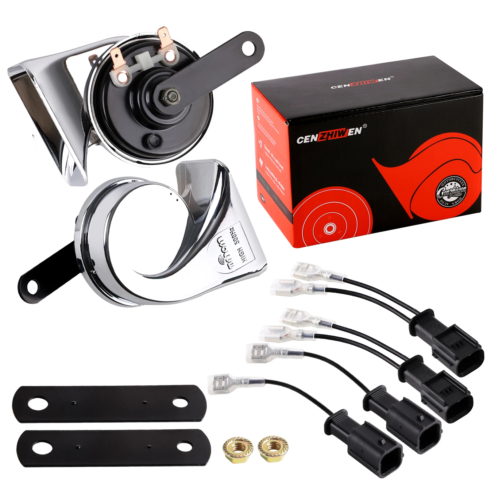 12V Chrome Plated Waterproof Snail Horn for Honda/Acura 1998-2025, High/Low Tone Copper Coil Horn with Adapter
12V Chrome Plated Waterproof Snail Horn for Honda/Acura 1998-2025, High/Low Tone Copper Coil Horn with Adapter