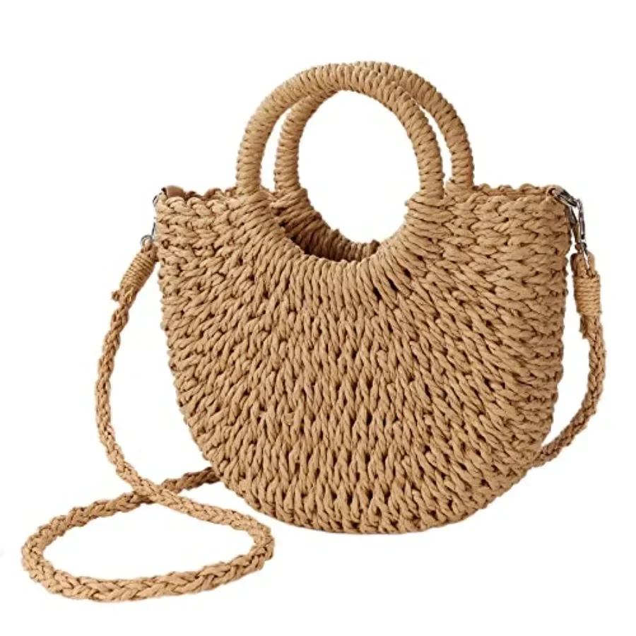 Womens Straw Beach Bag Woven Crossbody Shoulder Bags Top Handle Satchel Handbag Purse for Summer
Womens Straw Beach Bag Woven Crossbody Shoulder Bags Top Handle Satchel Handbag Purse for Summer