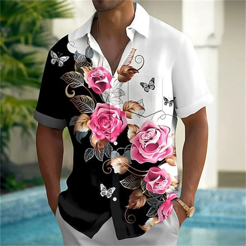 Summer Oversized Men's Hawaiian Shirt Short Sleeve Cardigan Top 3D Printed Floral Pattern Casual Fashion
Summer Oversized Men's Hawaiian Shirt Short Sleeve Cardigan Top 3D Printed Floral Pattern Casual Fashion