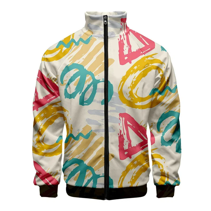 3D Printed Geometric Jacket For Men Cool Pattern Long Sleeves Coat Streetwear Sports Oversized Personality Zipper Jackets Tops
3D Printed Geometric Jacket For Men Cool Pattern Long Sleeves Coat Streetwear Sports Oversized Personality Zipper Jackets Tops