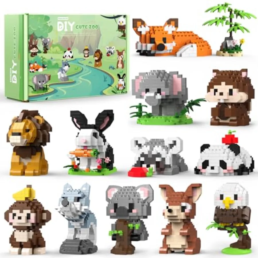 12 Pack Animal Party Favors Building Sets, Mini Animals Building Blocks Decor Model Kits, Goodie Bags Stuffers, Classroom Small
12 Pack Animal Party Favors Building Sets, Mini Animals Building Blocks Decor Model Kits, Goodie Bags Stuffers, Classroom Small