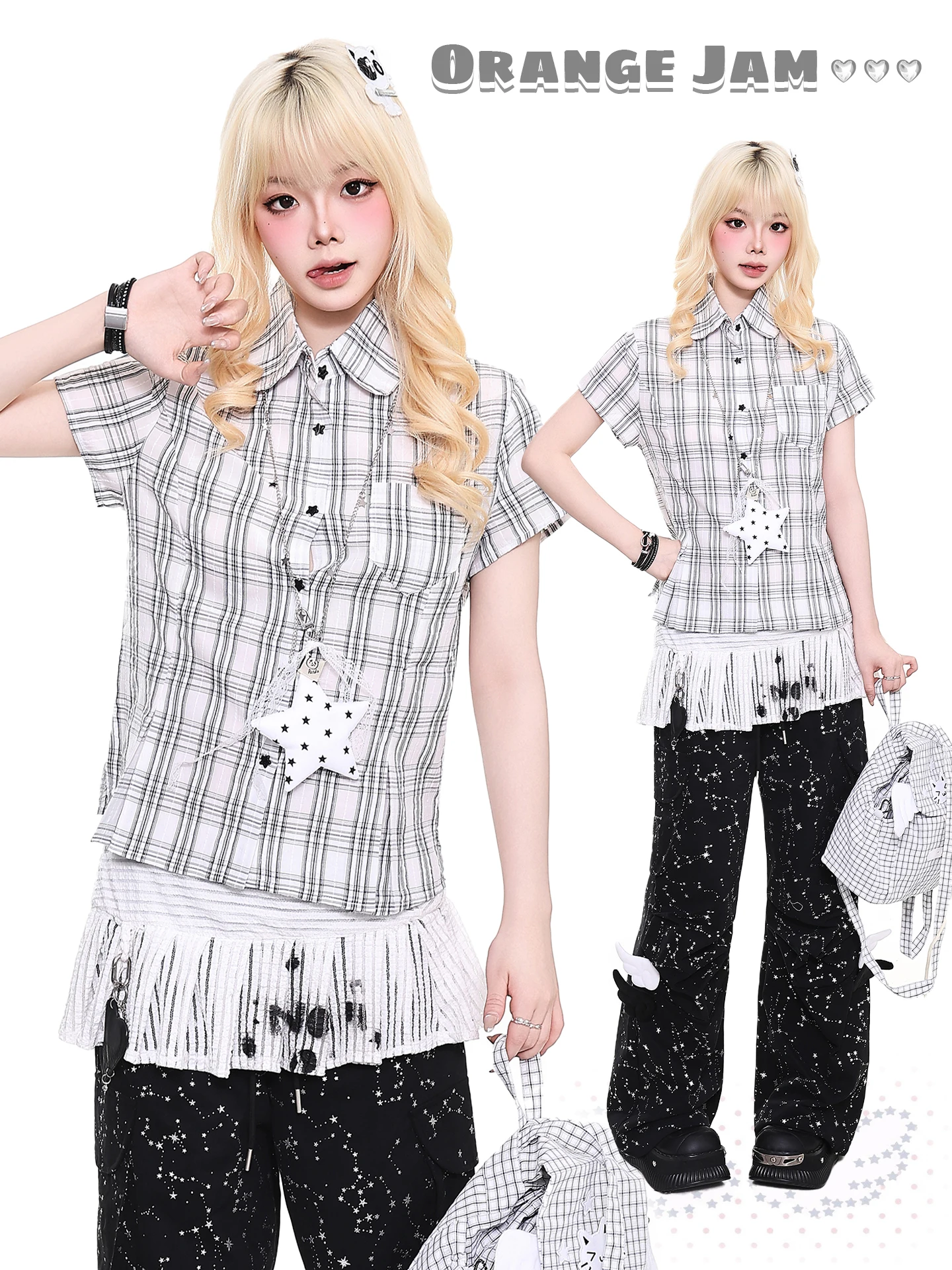 YO Retro Japanese Style Orange Marmalade Short Sleeve Shirt Women Summer New Casual Versatile Short Collar Top Girl's Fashion
YO Retro Japanese Style Orange Marmalade Short Sleeve Shirt Women Summer New Casual Versatile Short Collar Top Girl's Fashion